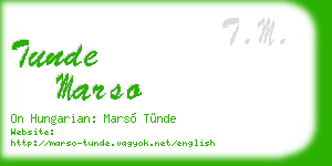 tunde marso business card